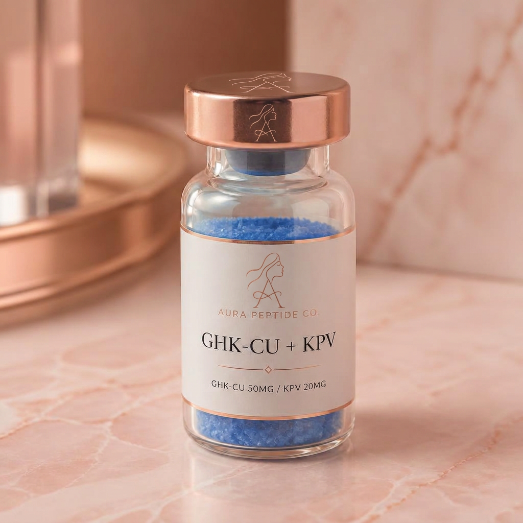 GHK-Cu + KPV 70mg research peptide vial