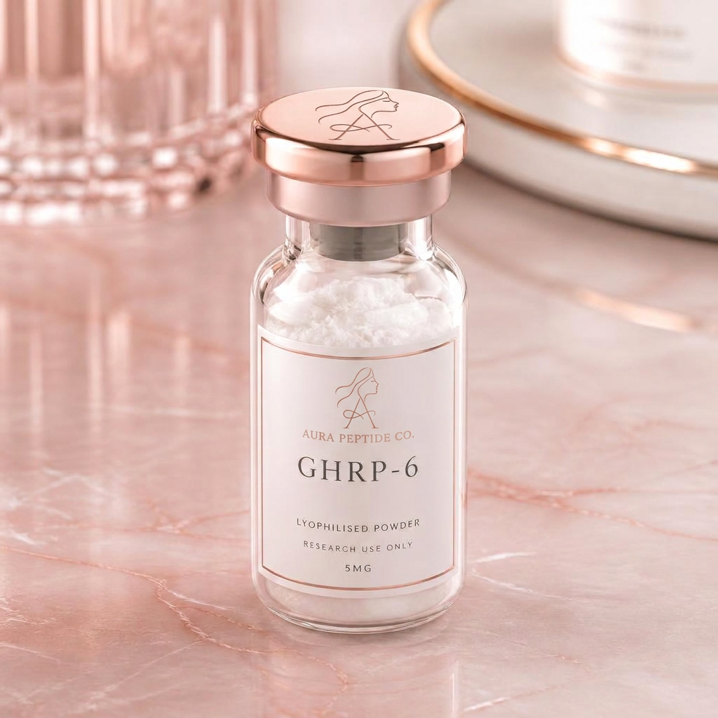 GHRP-6 10mg research peptide vial