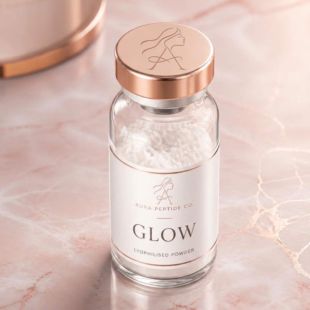 GLOW 70mg research peptide vial